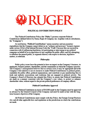 Political Contributions Policy